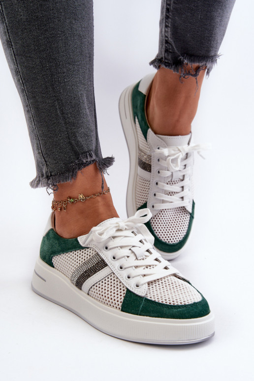 Sneakers tüüpi jalanõud     D&A LR110 roheline-valget värvi