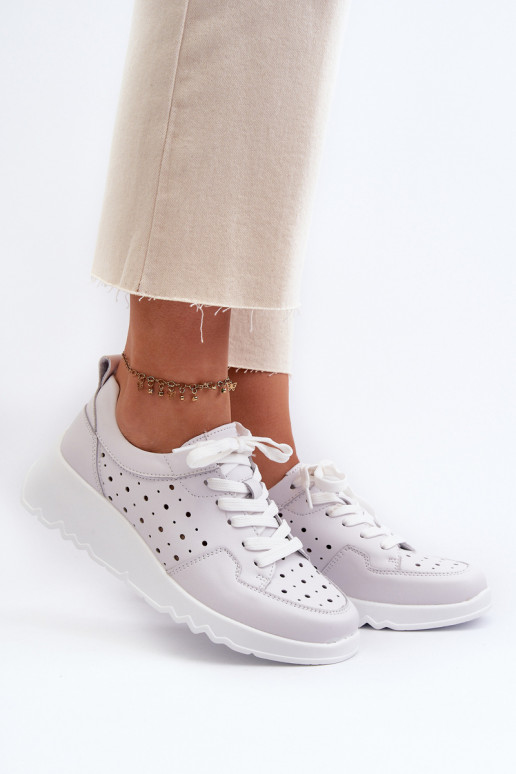    Sneakers tüüpi jalanõud  Naturaalsest nahast Halli värvi S.Barski LR482