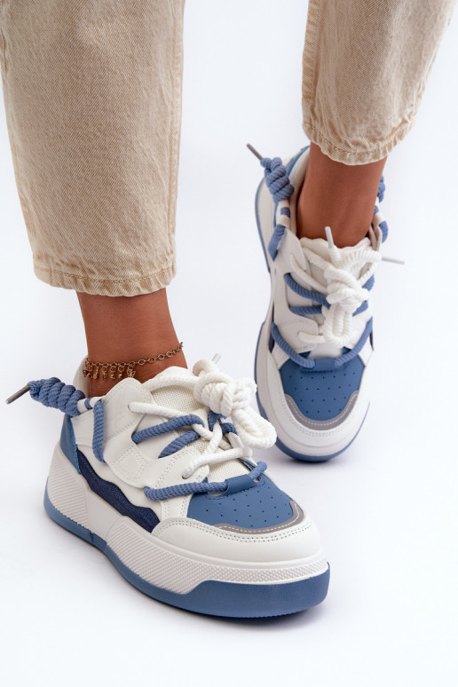 Sneakers tüüpi jalanõud   platvormiga Sinist värvi Moariella