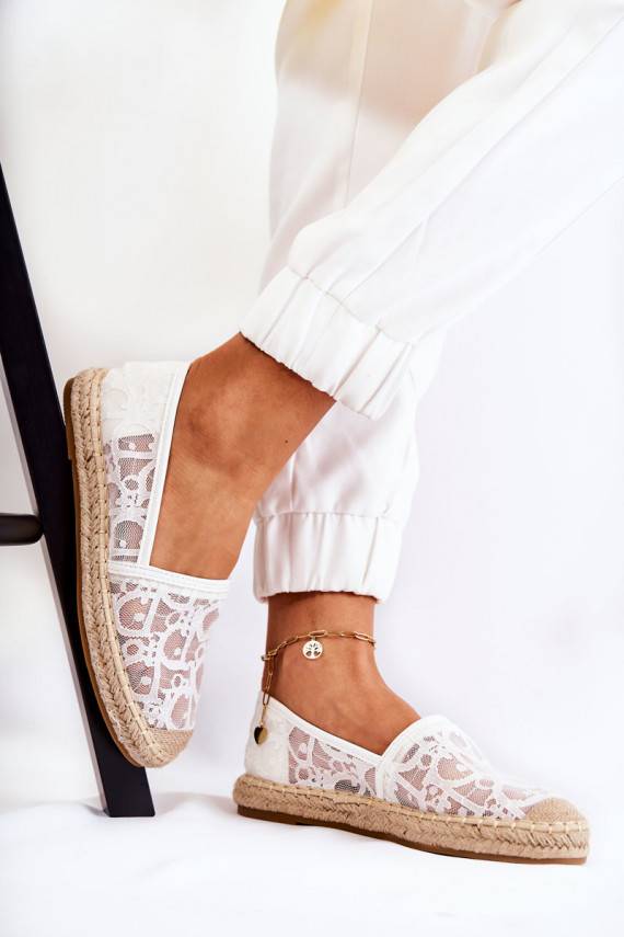 Klassikalise mudeli espadrillid valget värvi Catris