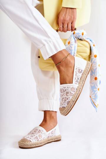 Klassikalise mudeli espadrillid valget värvi Catris 2