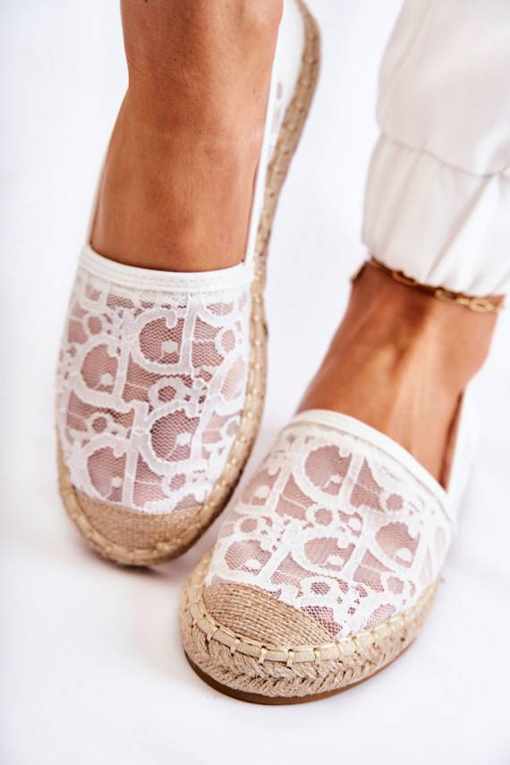 Klassikalise mudeli espadrillid valget värvi Catris