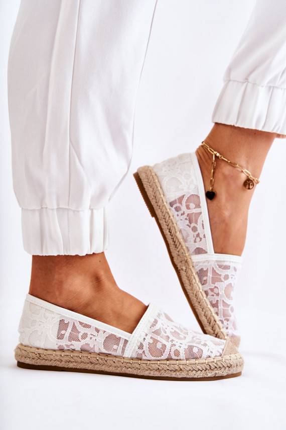 Klassikalise mudeli espadrillid valget värvi Catris