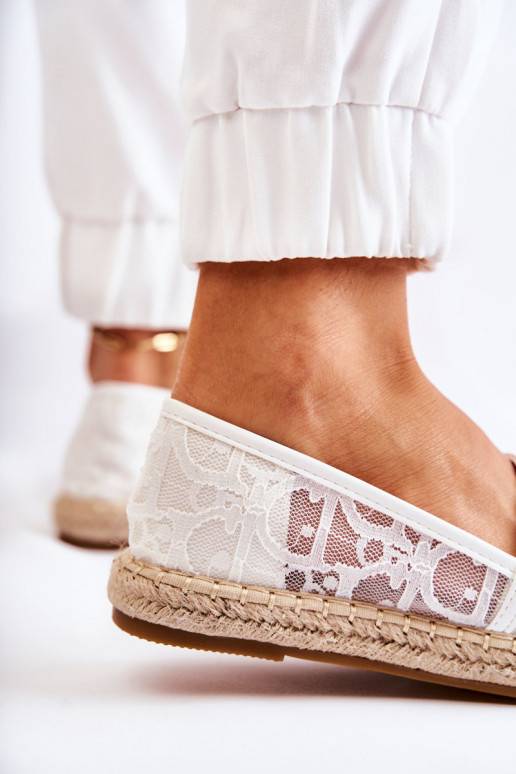 Klassikalise mudeli espadrillid valget värvi Catris