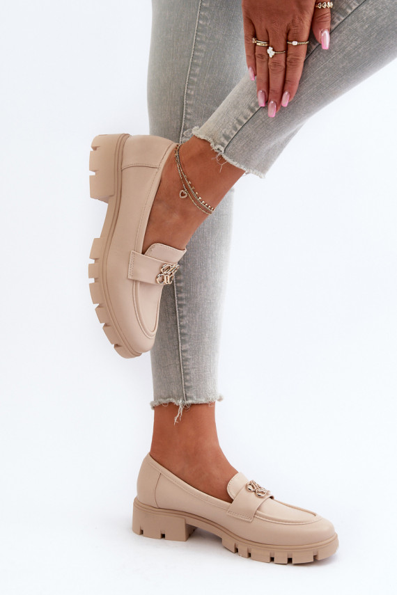 Elegantsed naiste mokassiinid  beeži värvi Tosisa