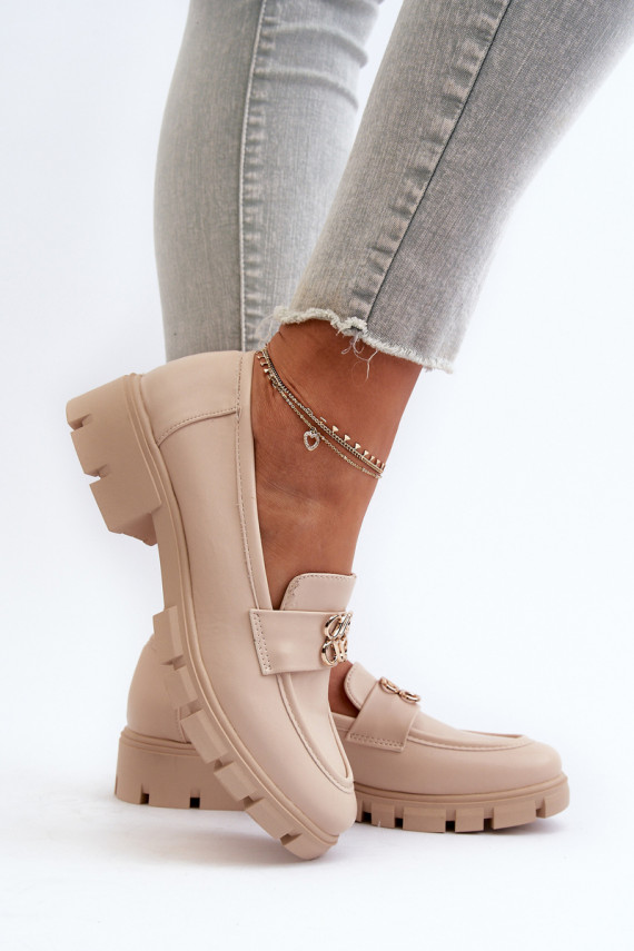 Elegantsed naiste mokassiinid  beeži värvi Tosisa