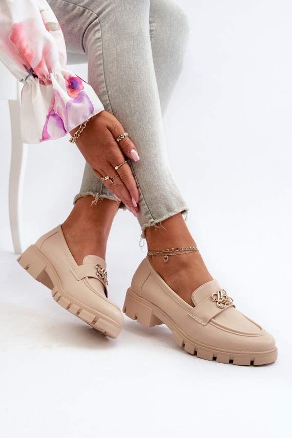 Elegantsed naiste mokassiinid  beeži värvi Tosisa