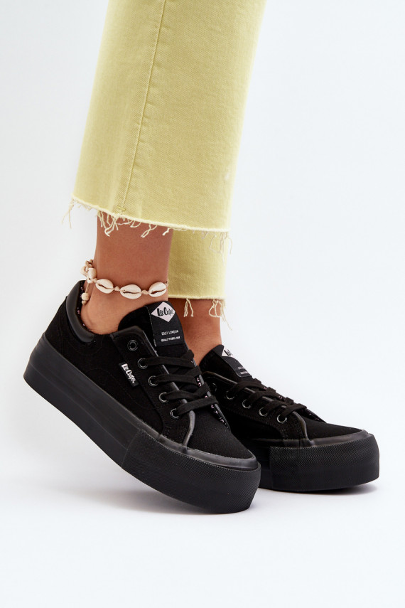 Naiste saapad platvormiga Lee Cooper mustad