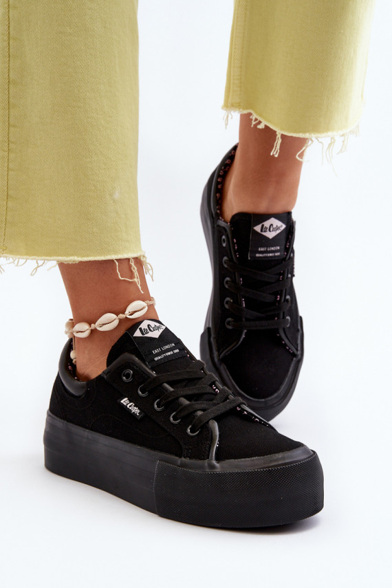 Naiste saapad platvormiga Lee Cooper mustad