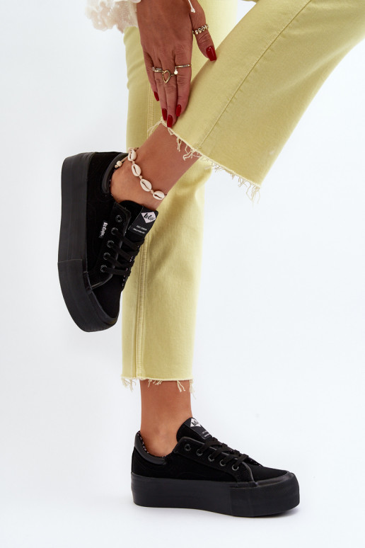 Naiste saapad platvormiga Lee Cooper mustad