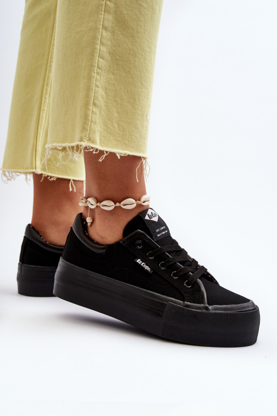 Naiste saapad platvormiga Lee Cooper mustad