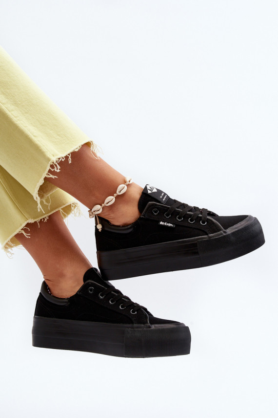 Naiste saapad platvormiga Lee Cooper mustad