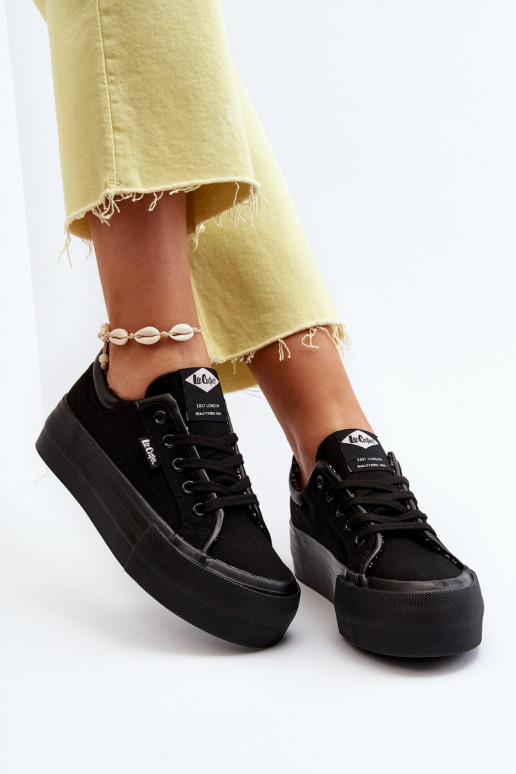 Naiste saapad platvormiga Lee Cooper mustad