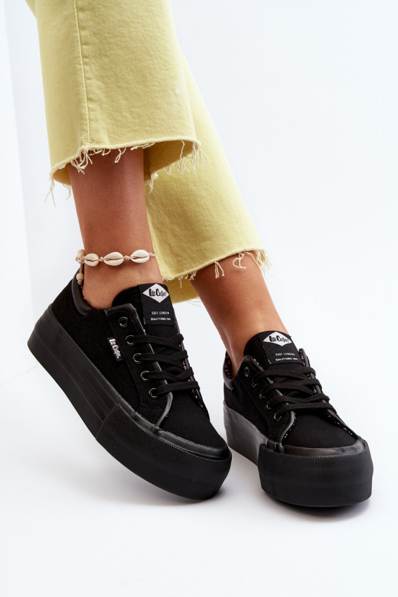 Naiste saapad platvormiga Lee Cooper mustad