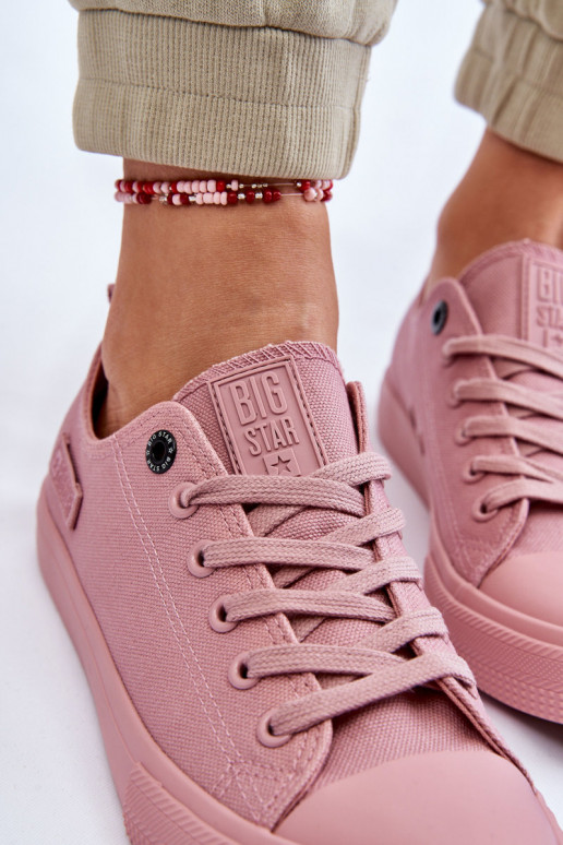   Klassikalise mudeli madalad tennised Big Star LL274027 Tumeroosad värvi