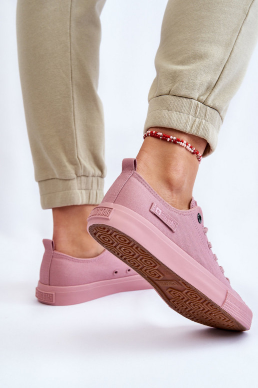   Klassikalise mudeli madalad tennised Big Star LL274027 Tumeroosad värvi