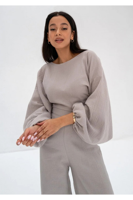 Alines - Taupe muslin top Alines - Taupe muslin top