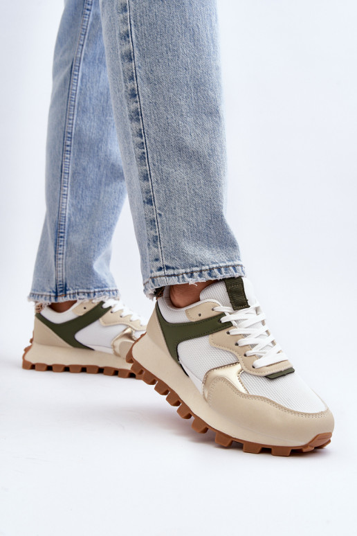 Sneakers tüüpi jalanõud spordijalatsid   beeži värvi-Rohelist värvi Ralita Sneakers tüüpi jalanõud spordijalatsid   beeži värvi-Rohelist värvi Ralita