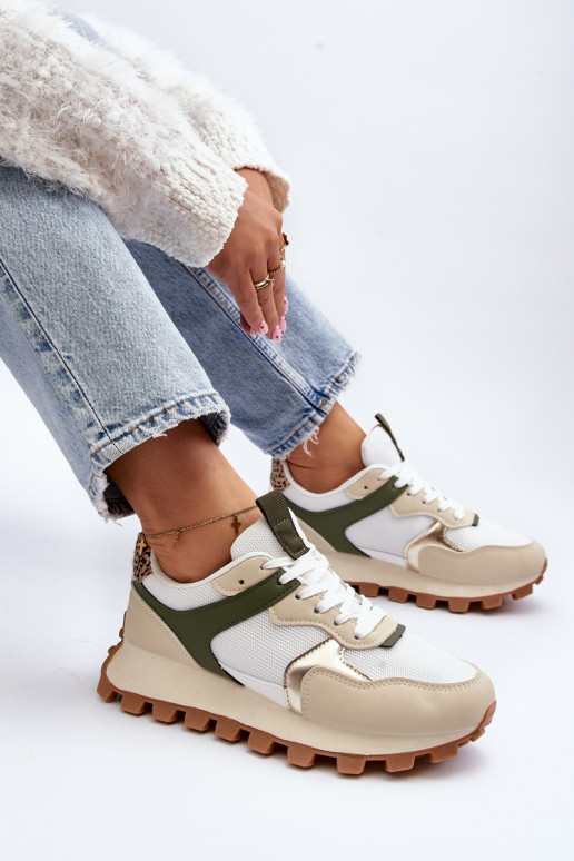 Sneakers tüüpi jalanõud spordijalatsid   beeži värvi-Rohelist värvi Ralita Sneakers tüüpi jalanõud spordijalatsid   beeži värvi-Rohelist värvi Ralita