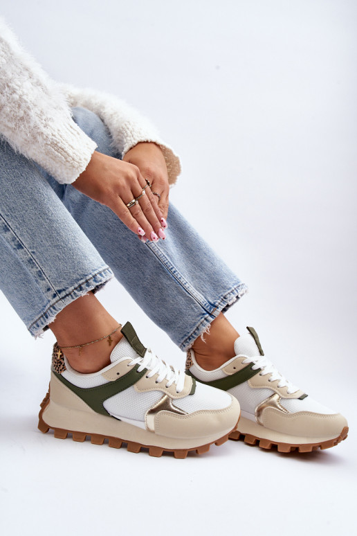 Sneakers tüüpi jalanõud spordijalatsid   beeži värvi-Rohelist värvi Ralita Sneakers tüüpi jalanõud spordijalatsid   beeži värvi-Rohelist värvi Ralita