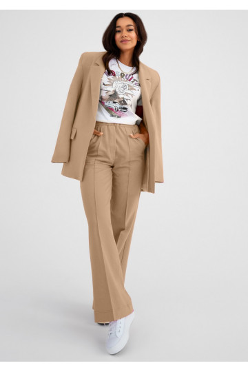 Ellis - Loose beige cotton pants 2