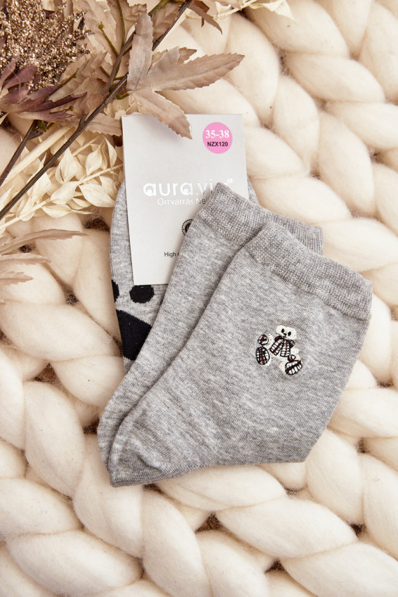 Puuvillased sokid   Z Naszywką  Halli värvi