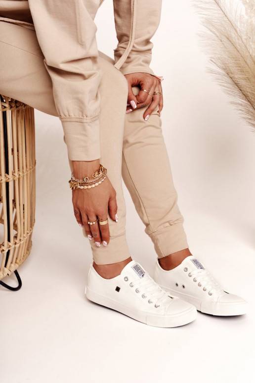   Naturaalsest nahast vabaaja jalanõud Big Star valget värvi V274869