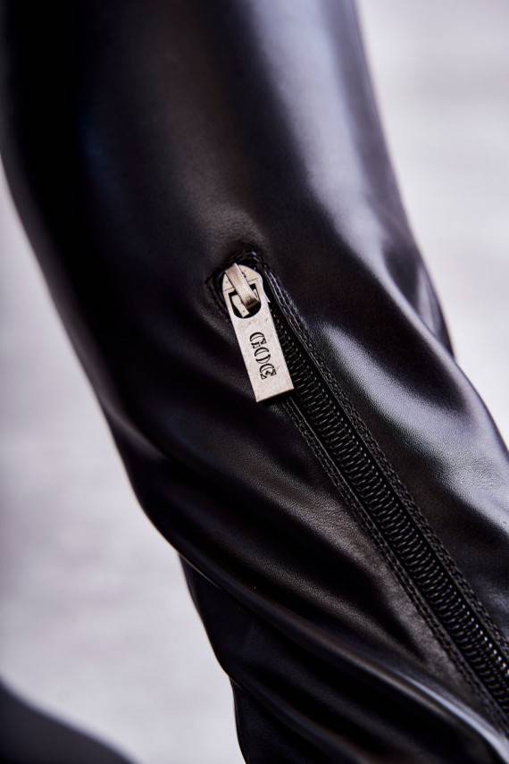   pika säärega saapad  GOE KK2N4024 mustad