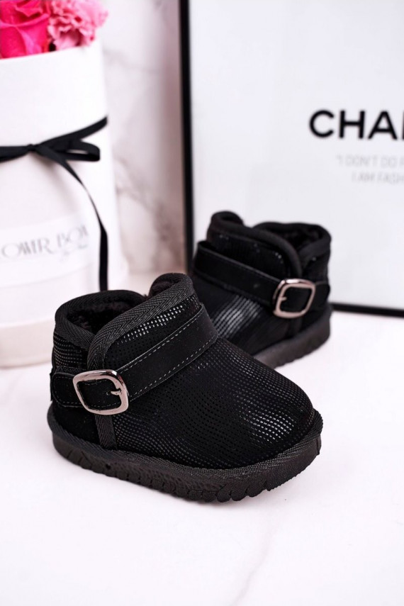 Musta värvi laste lumesaapad