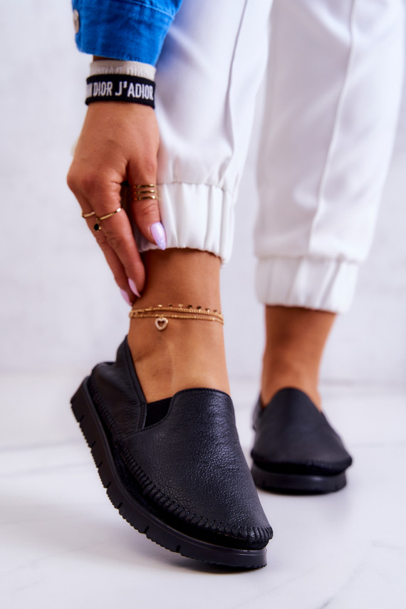 Slip-on mudeli poolsaapad mustad