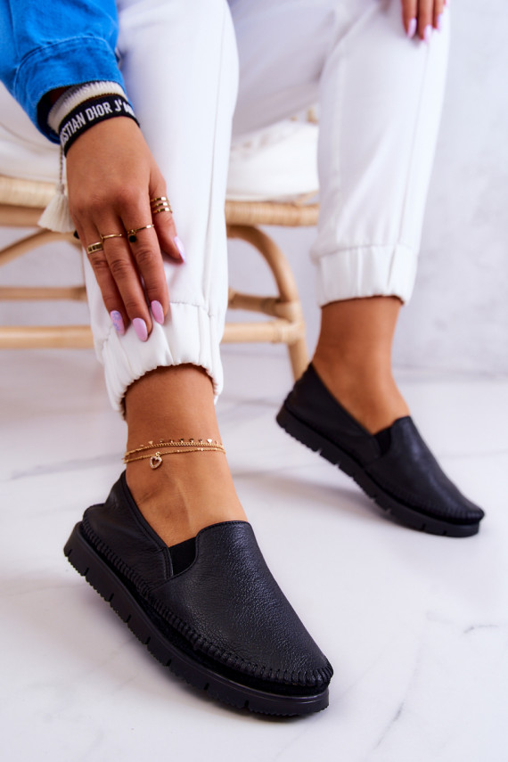 Slip-on mudeli poolsaapad mustad