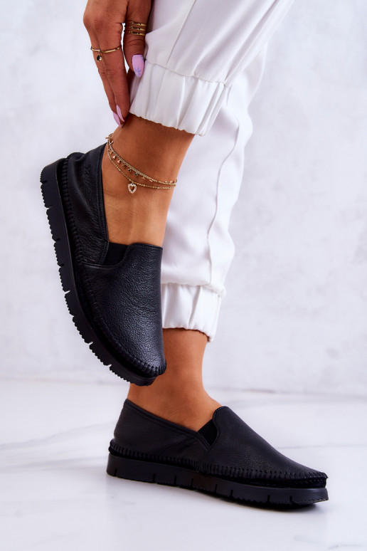 Slip-on mudeli poolsaapad mustad