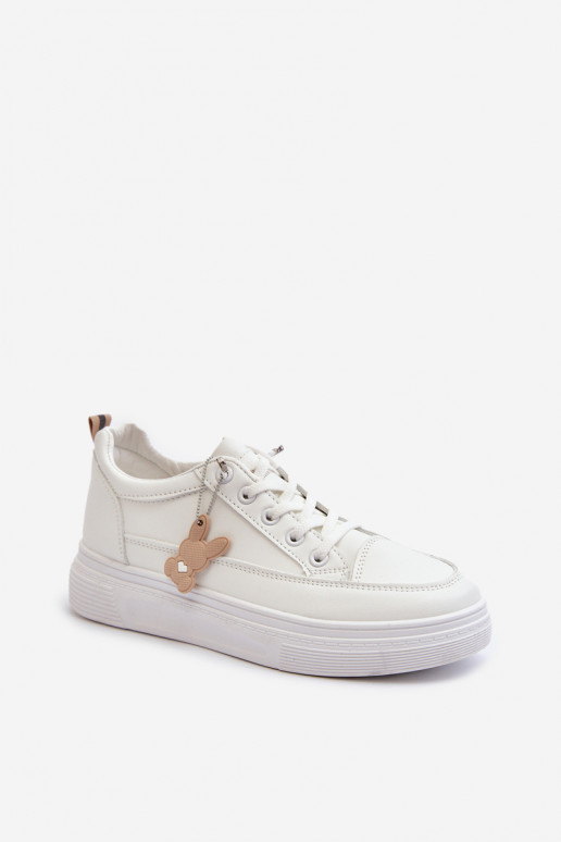 vabaaja jalanõud spordijalatsid   platvormiga kaunistustega valget värvi Vinceza 13613