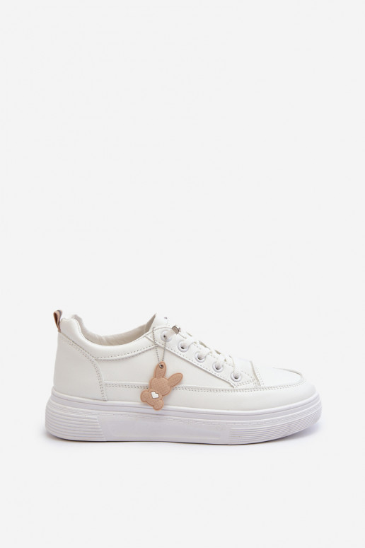 vabaaja jalanõud spordijalatsid   platvormiga kaunistustega valget värvi Vinceza 13613