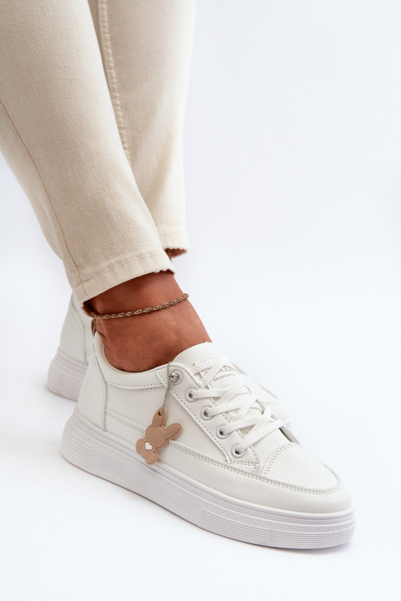 vabaaja jalanõud spordijalatsid   platvormiga kaunistustega valget värvi Vinceza 13613