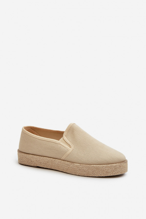 Espadrillid platvormiga beež Naloenma