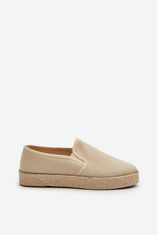 Espadrillid platvormiga beež Naloenma