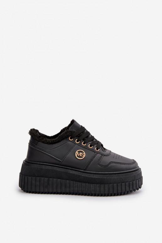 Sneakers tüüpi jalanõud spordijalatsid Naiselik voodriga moodsate massiivsete taldadega mustad Verissha