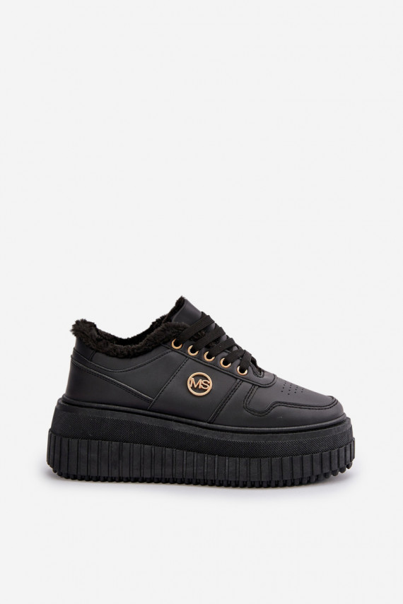 Sneakers tüüpi jalanõud spordijalatsid Naiselik voodriga moodsate massiivsete taldadega mustad Verissha