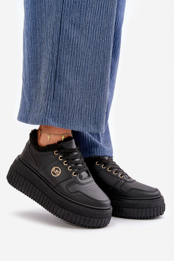 Sneakers tüüpi jalanõud spordijalatsid Naiselik voodriga moodsate massiivsete taldadega mustad Verissha