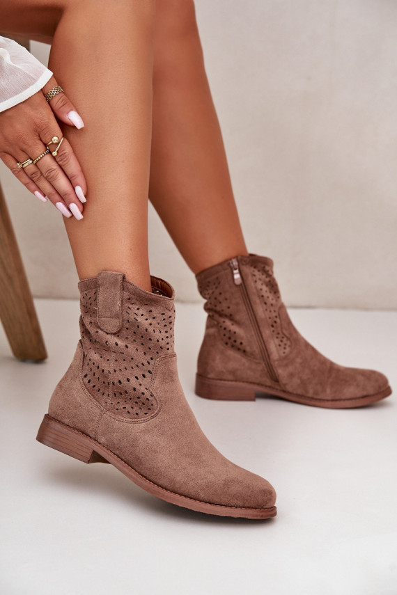 Naiselik Saapad laiade nööridega pruunid värvi S.Barski HY42-135