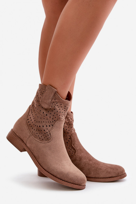 Naiselik Saapad laiade nööridega pruunid värvi S.Barski HY42-135