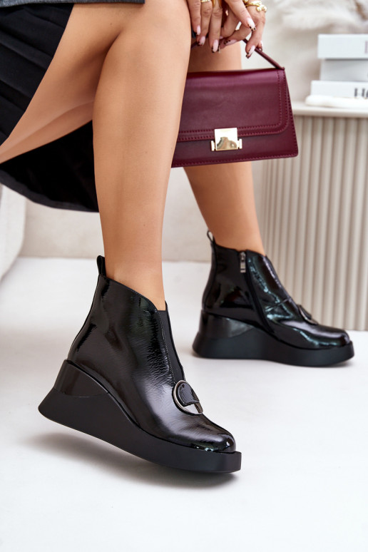 Laque Naiste poolsaapad Kiilu peal voodriga D&A MR880-136 mustad