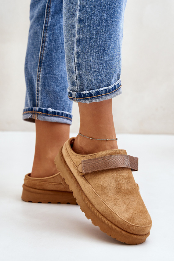 Naiselik Sussid voodriga karusnahaga platvormiga pruunid värvi Azida