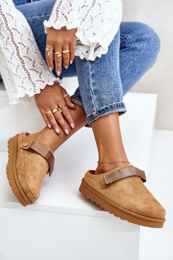 Naiselik Sussid voodriga karusnahaga platvormiga pruunid värvi Azida