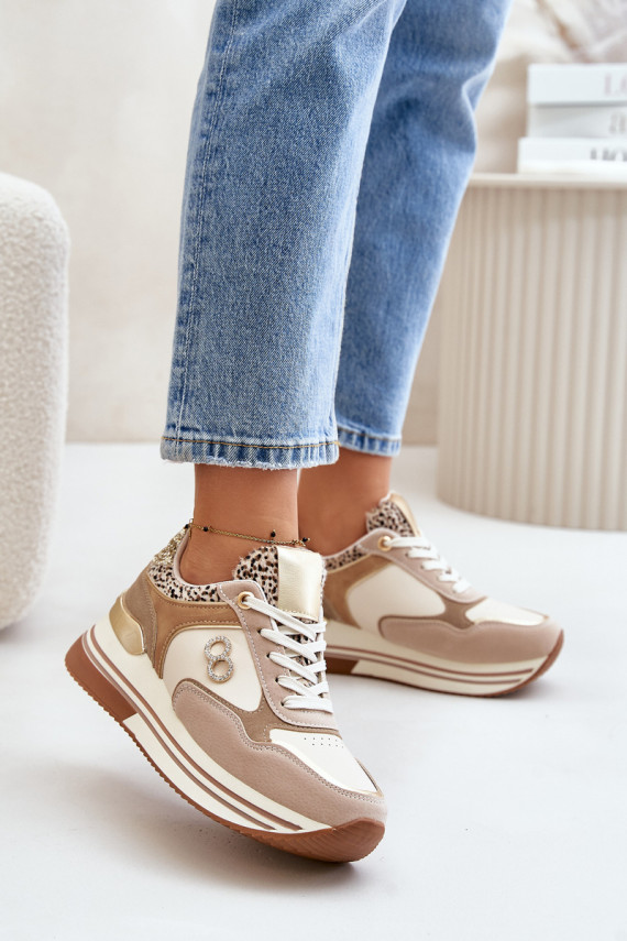 copy of Sneakers tüüpi jalanõud Naiselik platvormiga beeži värvi Debizia
