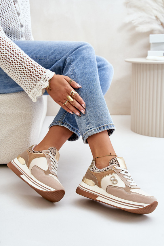 Sneakers tüüpi jalanõud Naiselik platvormiga beeži värvi Debizia