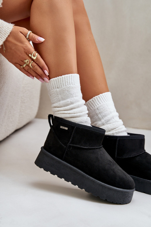 Madal nööpidega lumesaapad platvormiga Big Star OO274A099 mustad