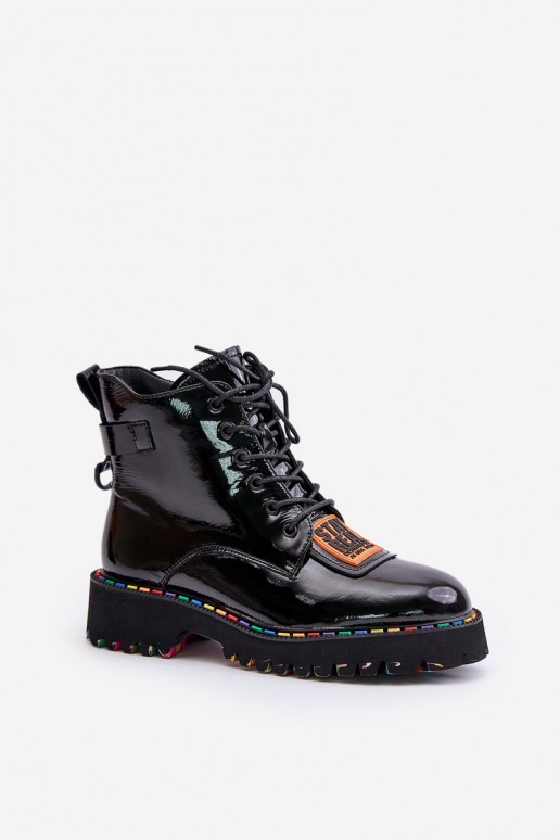 Laque Naiste poolsaapad jalanõud Naiselik Lossi juurde Nahk Artiker 55C0517 mustad