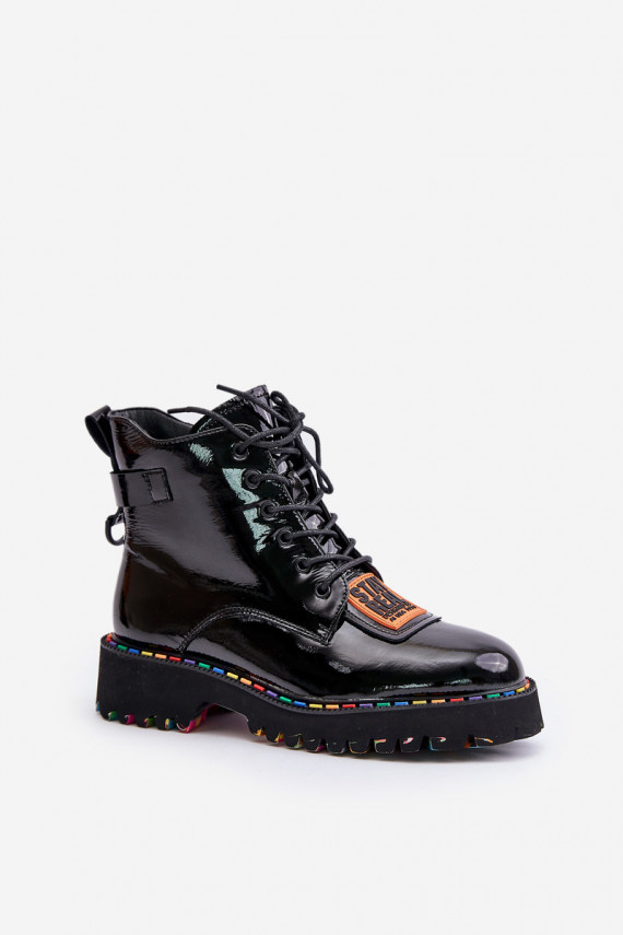 Laque Naiste poolsaapad jalanõud Naiselik Lossi juurde Nahk Artiker 55C0517 mustad